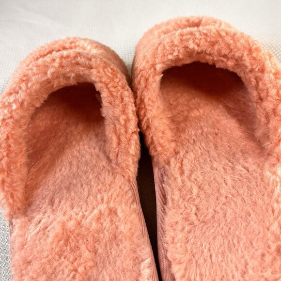 Ariat Cozy Slides Slippers 9 Pink Women Chic Open Toe Fleece Square Toe Comfort - Picture 9 of 10